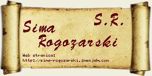 Sima Rogožarski vizit kartica